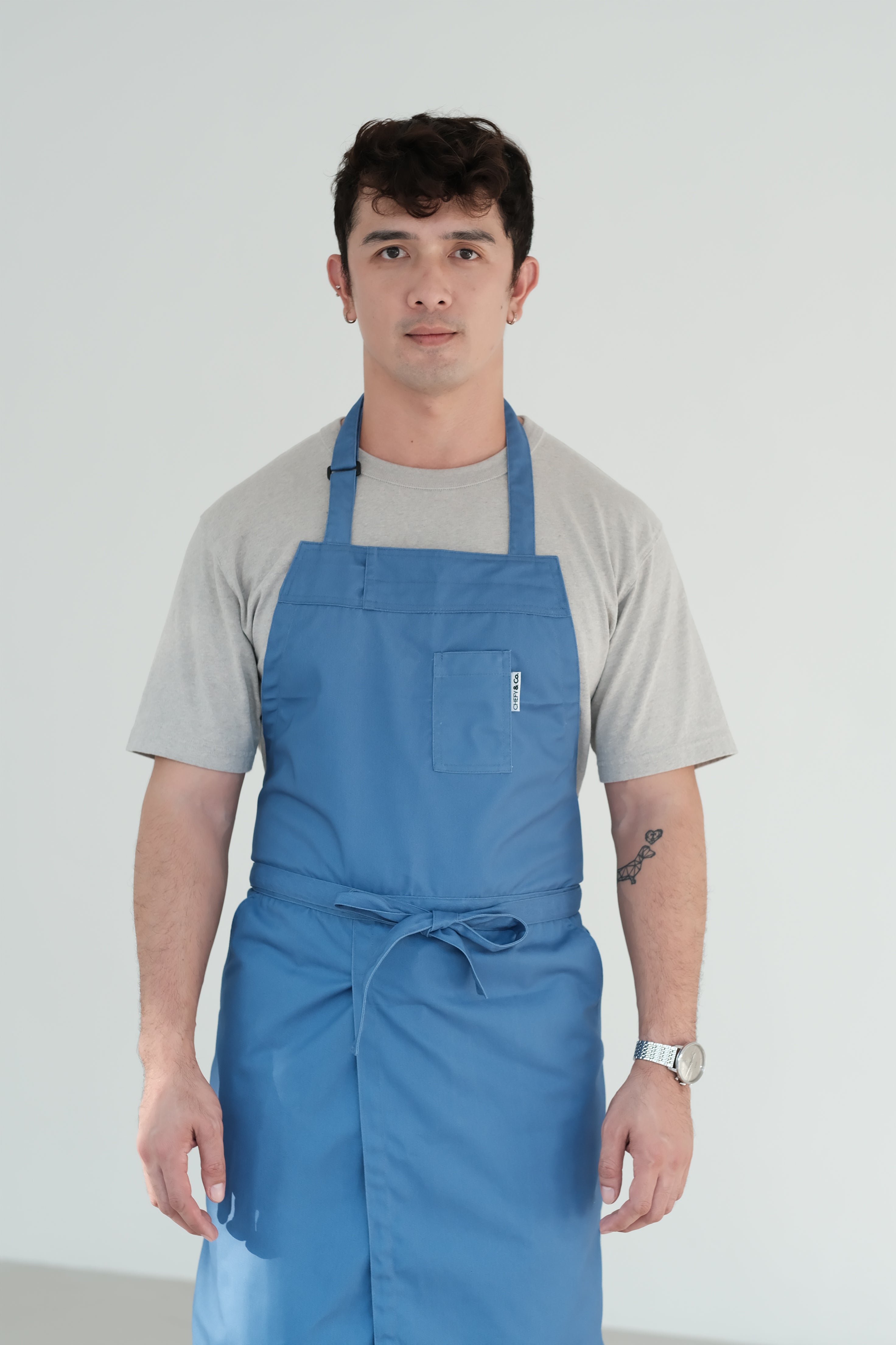 CHEFY & Co. Signature Series Apron – Harbor Blue, Brush Twill