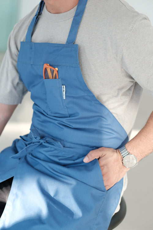 CHEFY & Co. Signature Series Apron – Harbor Blue, Brush Twill