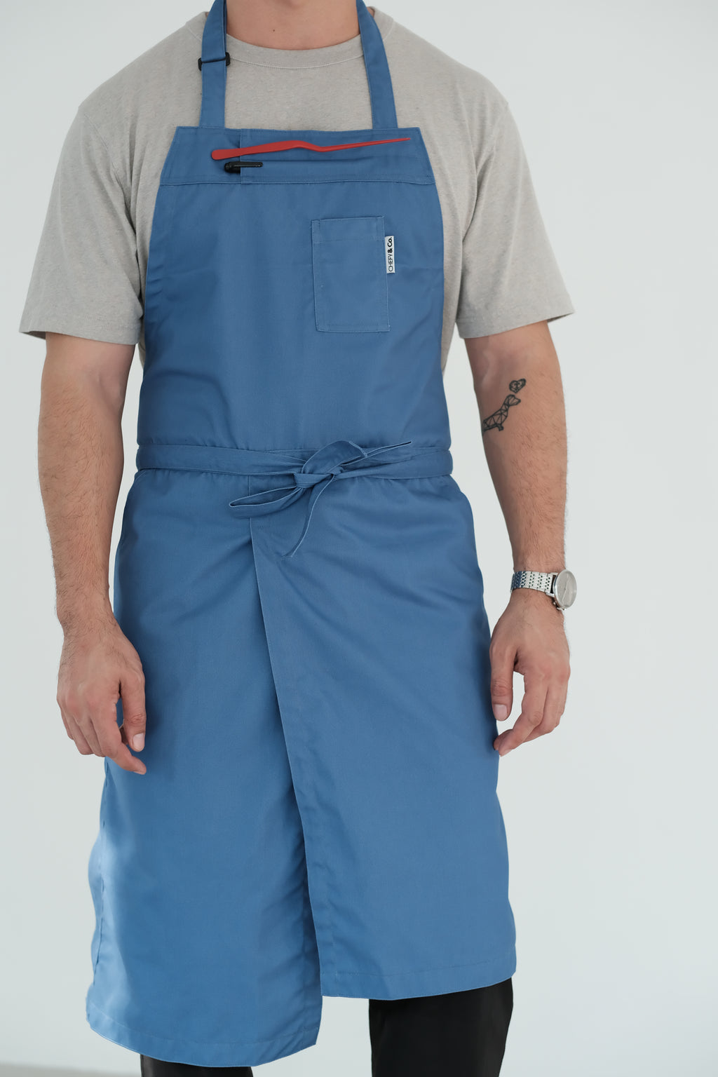 CHEFY & Co. Signature Series Apron – Harbor Blue, Brush Twill